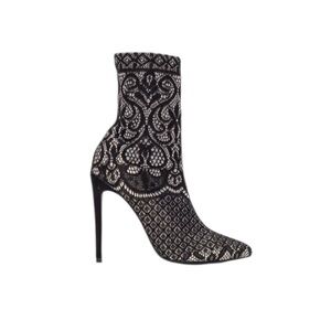 Steve Madden Revolve Lovely Dress Boots Black Lace Ankle Boots